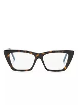 Saint Laurent Eyewear очки Mica в оправе 'кошачий глаз', коричневый
