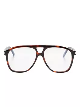 Saint Laurent Eyewear очки-навигаторы Dune, коричневый