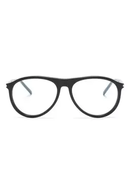 Saint Laurent Eyewear очки-пилоты с логотипом, черный