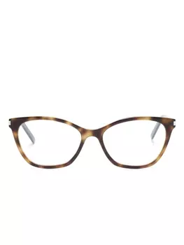 Saint Laurent Eyewear очки SL 282 Slim в оправе 'кошачий глаз', коричневый