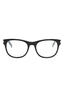 Saint Laurent Eyewear очки SL 663 в круглой оправе, черный