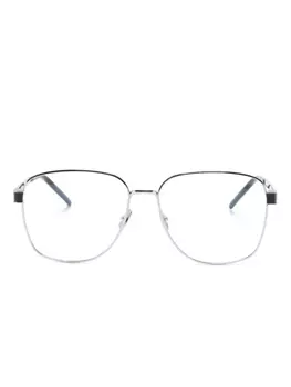 Saint Laurent Eyewear очки SL M134 в квадратной оправе, серебристый