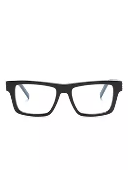 Saint Laurent Eyewear очки трапециевидной формы, черный