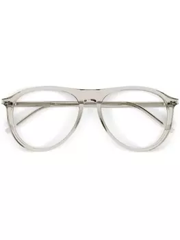Saint Laurent Eyewear очки в круглой оправе, нейтральный