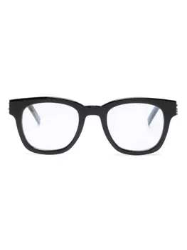 Saint Laurent Eyewear очки в квадратной оправе с логотипом, черный
