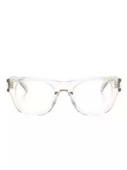 Saint Laurent Eyewear очки в квадратной оправе, нейтральный цвет