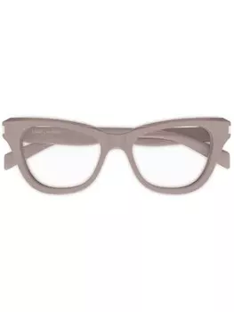 Saint Laurent Eyewear очки в матовой оправе, розовый