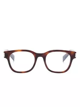 Saint Laurent Eyewear очки в оправе черепаховой расцветки, коричневый