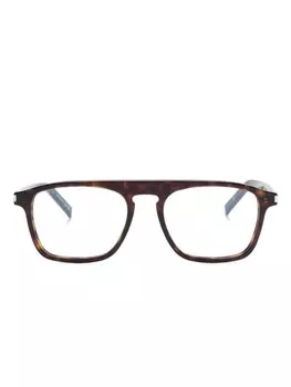 Saint Laurent Eyewear очки в оправе черепаховой расцветки, коричневый