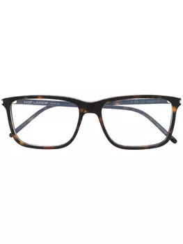 Saint Laurent Eyewear очки в оправе черепаховой расцветки, коричневый