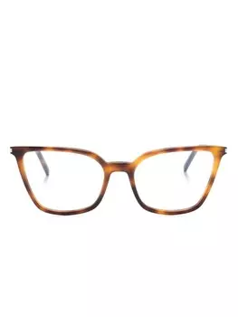 Saint Laurent Eyewear очки в оправе 'кошачий глаз', коричневый