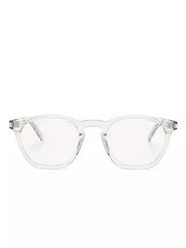 Saint Laurent Eyewear очки в прозрачной квадратной оправе, белый