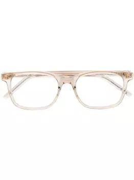 Saint Laurent Eyewear очки в прямоугольной оправе, нейтральный цвет