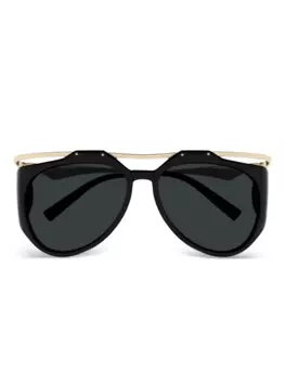Saint Laurent Eyewear sculpted солнцезащитные очки, черный