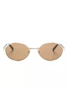Saint Laurent Eyewear солнцезащитные очки 692 в овальной оправе, коричневый
