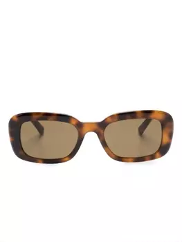 Saint Laurent Eyewear солнцезащитные очки черепаховой расцветки, коричневый