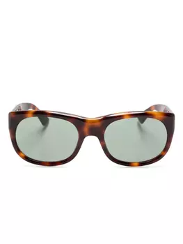 Saint Laurent Eyewear солнцезащитные очки черепаховой расцветки, коричневый