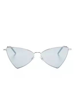 Saint Laurent Eyewear солнцезащитные очки Jerry с тисненым логотипом, черный