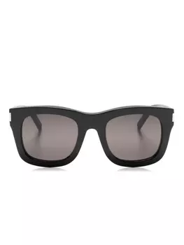 Saint Laurent Eyewear солнцезащитные очки Monceau в массивной оправе, черный