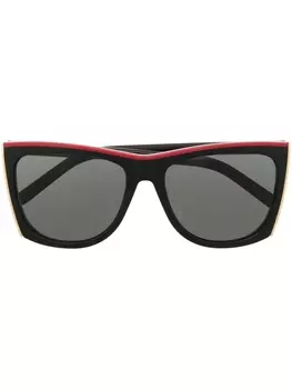 Saint Laurent Eyewear солнцезащитные очки Paloma в прямоугольной оправе, черный