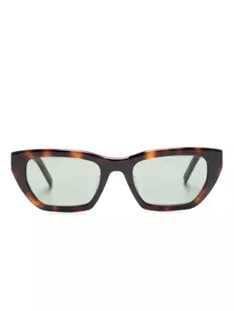 Saint Laurent Eyewear солнцезащитные очки с логотипом, коричневый