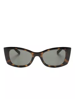Saint Laurent Eyewear солнцезащитные очки с логотипом, коричневый