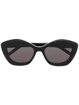 Saint Laurent Eyewear солнцезащитные очки SL68 в оправе 'кошачий глаз', черный
