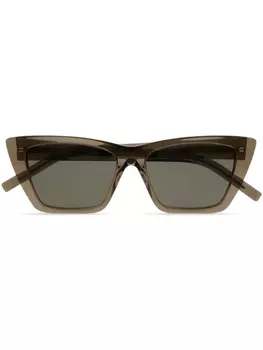 Saint Laurent Eyewear солнцезащитные очки SL 276 Mica в оправе 'кошачий глаз', коричневый