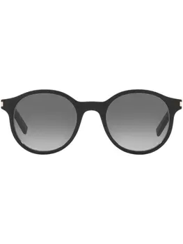 Saint Laurent Eyewear солнцезащитные очки SL 521 в круглой оправе, черный