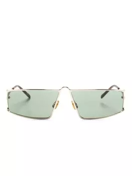 Saint Laurent Eyewear солнцезащитные очки SL 606 в прямоугольной оправе, золотистый
