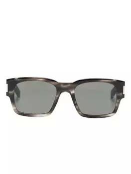 Saint Laurent Eyewear солнцезащитные очки SL 617 в квадратной оправе, коричневый