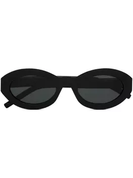Saint Laurent Eyewear солнцезащитные очки SL M136 в овальной оправе, черный