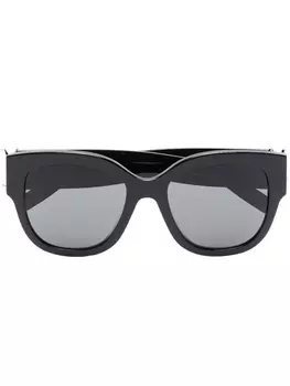 Saint Laurent Eyewear солнцезащитные очки SL M95 в массивной оправе, черный