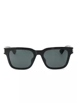Saint Laurent Eyewear солнцезащитные очки трапециевидной формы, черный
