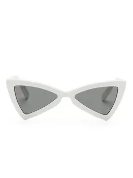 Saint Laurent Eyewear солнцезащитные очки в геометричной оправе, белый