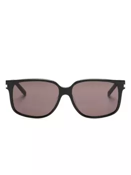 Saint Laurent Eyewear солнцезащитные очки в геометричной оправе, черный