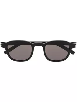 Saint Laurent Eyewear солнцезащитные очки в круглой оправе, черный