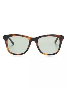 Saint Laurent Eyewear солнцезащитные очки в квадратной оправе черепаховой расцветки, коричневый