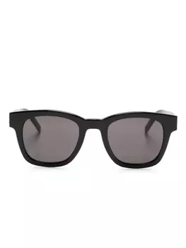 Saint Laurent Eyewear солнцезащитные очки в квадратной оправе с логотипом YSL, черный