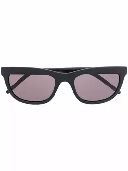 Saint Laurent Eyewear солнцезащитные очки в оправе 'кошачий глаз' с логотипом, черный