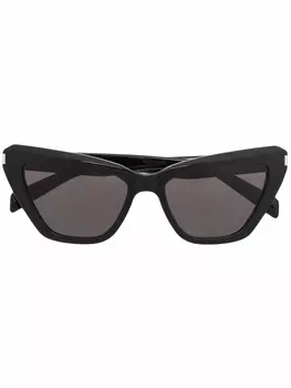 Saint Laurent Eyewear солнцезащитные очки в оправе 'кошачий глаз', черный