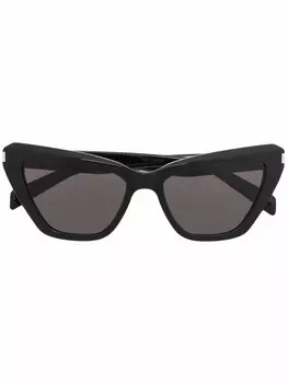 Saint Laurent Eyewear солнцезащитные очки в оправе 'кошачий глаз', черный