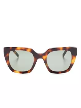 Saint Laurent Eyewear солнцезащитные очки в оправе 'кошачий глаз', коричневый