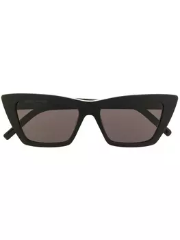 Saint Laurent Eyewear солнцезащитные очки в оправе 'кошачий глаз', белый