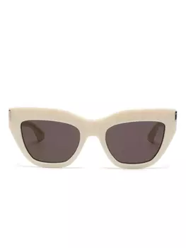 Saint Laurent Eyewear солнцезащитные очки в оправе 'кошачий глаз', нейтральный