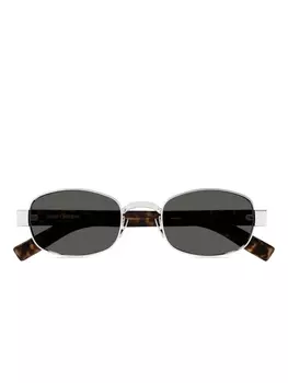 Saint Laurent Eyewear солнцезащитные очки в овальной оправе, серый