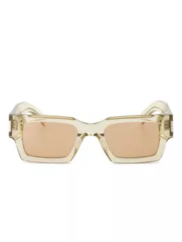 Saint Laurent Eyewear солнцезащитные очки в прозрачной оправе, желтый
