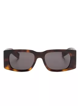 Saint Laurent Eyewear солнцезащитные очки в прямоугольной оправе, коричневый