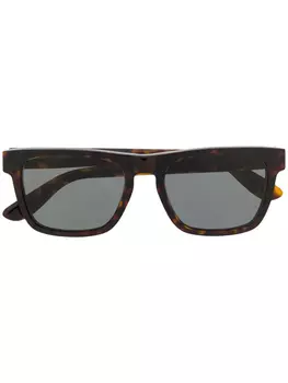 Saint Laurent Eyewear солнцезащитные очки в прямоугольной оправе, коричневый