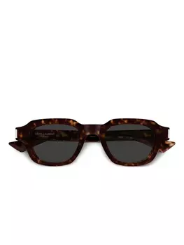 Saint Laurent Eyewear square-frame солнцезащитные очки, коричневый